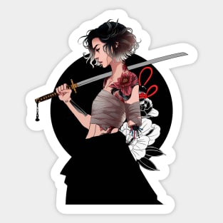 Cyberpunk Geisha Samurai Dystopia Sticker